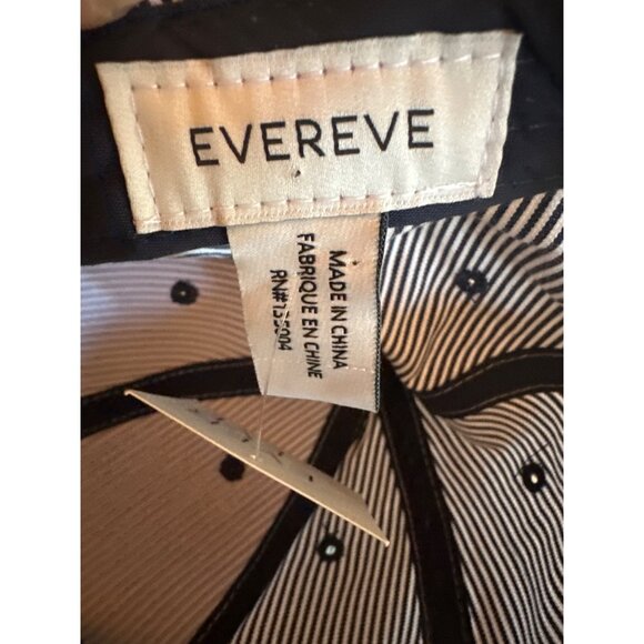 NWT Evereve Navy White Striped Baseball Cap Hat Adjustable - Picture 5 of 7